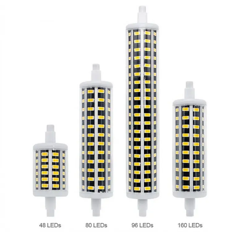 Bombilla halógena de repuesto para lámpara, tablero negro R7S 5733 SMD, 78, 118, 135, 189 mm de ancho voltaje, atenuación