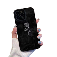 Coques de téléphone portable antichoc de luxe avec fleurs pour iPhone 17 Air 16 Plus Pro Max 15 14 13 12 11 X – Housse de protection arrière personnalisable avec logo