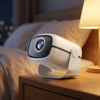 Mini Proyector Android Giratorio 180° °   Soporte Nativo 720P HD, Resolución Máxima 1080P, WiFi, BT, LED Portátil con Control Remoto