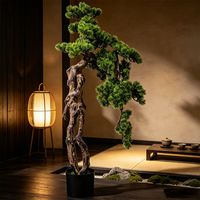 Grand Bonsaï Artificiel de Pin d'Accueil en Pot pour la Maison, le Salon, le Hall d'Hôtel, Décoration Zen, Arbre Bonsaï Artificiel