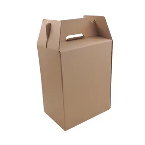 纸板葡萄酒携带箱可折叠自有品牌葡萄酒纸板箱，用于运输牛皮纸酒箱