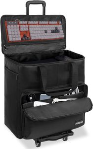 New Design Multiple Pockets Rolling Laptop Compartment Double Layer Travel Detachable <b>Trolley</b> Rolling Wheels Teacher Bag - Product Image 3