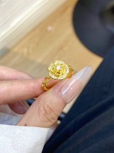 <span class=keywords><strong>Audrey</strong></span> <span class=keywords><strong>Rose</strong></span> Femme Mode Style Ouvert Micro Pavé Zircon Anneau Cuivre Bijoux avec <span class=keywords><strong>Rose</strong></span> Fleur Design Bijoux Cadeaux - Product Image 6