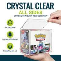 Boîte de protection en acrylique pour cartes Elite Trainer Box, avec protection UV à 99 %, aimant puissant, étui de collection, présentoir, étui en acrylique ETB