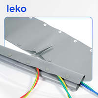 Protector de Cables de PVC Gris Ignífugo, Funda para Cables, Tubo Divisor de Cables, Fundas para Cables con Cierre de Botón
