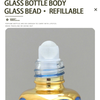 Perfume Árabe Oud de Lujo en Aceite, 3ml, 6ml, 12ml, en Botella de Vidrio con Rodillo Dorado