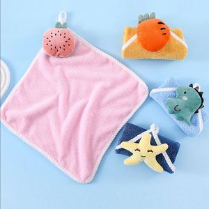 Serviette de toilette suspendue en microfibre à séchage rapide, jetable, pour la maison, la maternelle, les enfants et les bébés, en velours corail, motif mignon et compact - Product Image 6
