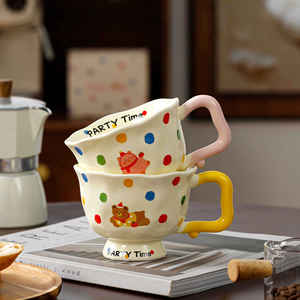 Mug en céramique avec poignée, motif dessin animé, pour café, thé, lait, petit-déjeuner, usage festif, tasse individuelle - Product Image 5