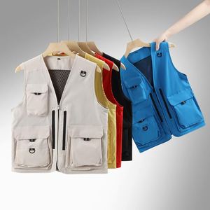 Factory Wholesale Work Wear Men's Gilet <b>Vest</b> Muti Cargo Pockets Jacket Woven <b>Utility</b> <b>Vest</b> - Product Image 1