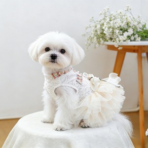 Robe florale pour chien, jupe en polyester, mignonne, toutes saisons, petite et moyenne taille - Product Image 4