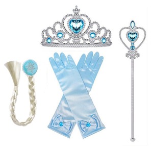 Dessin animé princesse congelée à manches longues pure filles <span class=keywords><strong>robe</strong></span> Halloween fête de noël Performance Costume brillant Train <span class=keywords><strong>robe</strong></span> - Product Image 5