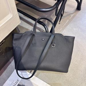 Sac cabas femme en cuir de vachette grainé sans marque, doublure en sergé de coton, style chic parisien, pour le quotidien, fournisseur en gros de boutiques européennes - Product Image 3