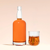 Fournisseurs de bouteilles en verre de forme carrée personnalisée 375ml 500ml 700ml 750ml Super Flint Glass Wine Vodka Liquor