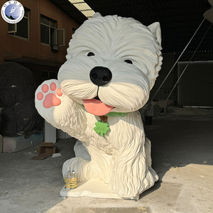 Scultura Personalizzata di Westie in Vetroresina di Alta Qualità per Esterni - Impermeabile e Resistente ai Raggi UV per Parchi Divertimento e Spazi Pubblici - Product Image 3
