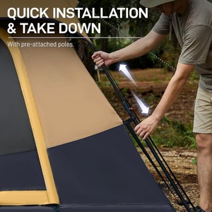 Carpa Familiar Grande OEM - Carpa de Camping Impermeable y Espaciosa con Paredes Verticales para un Refugio Exterior con Estilo de <span class=keywords><strong>Sala</strong></span> de Estar - Product Image 4