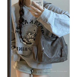 Sac fourre-tout vintage Maillard pour femme en PU, grande capacité, avec fermeture éclair, sac à bandoulière, doublure en polyester, design de niche, style tendance - Product Image 4