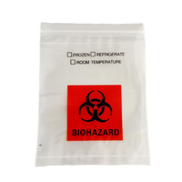 Sacs de transport de liquides à fermeture éclair autoclavables en LDPE de haute qualité, sur mesure, pour déchets biologiques dangereux, estampés à chaud, XiMan