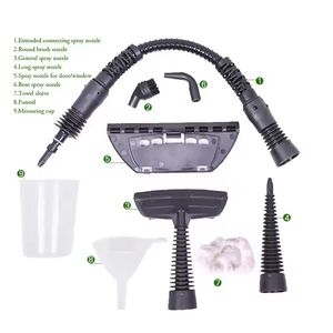 Limpiador a Vapor Portátil 9 en 1, Calentamiento Rápido en 30s, 220V, Eléctrico, Manual, para Limpieza Multisuperficie en el Hogar y Exteriores, Enchufe Estadounidense - Product Image 5