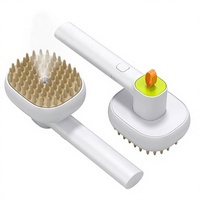 Peigne de massage électrique à vapeur pour chats et chiens - Dents souples - Élimine les poils lâches, prévient la chute et maintient le pelage