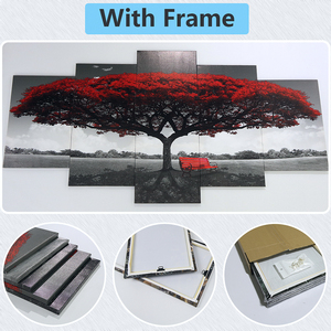 Kích Thước Lớn Vải Cảnh Quan Tự Nhiên Đại Dương Bờ Biển Cây Dừa 5 Pcs Nghệ Thuật Lớn Vải In Sơn Bộ - Product Image 6