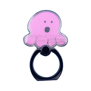 Custom Metal <b>Ring</b> Phone Holder <b>Cartoon</b> Shape Zinc Alloy Adhesive Desk Mount Black Nickel - Product Image 5