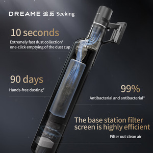 Dreame เครื่องดูดฝุ่นไร้สายแบบมือถือสถานี Z10, เครื่องดูดฝุ่นไร้สายแบบ170AW เครื่องดูดไรฝุ่น LED สำหรับใช้ในครัวเรือนพรมขนแมวสัตว์เลี้ยง - Product Image 4