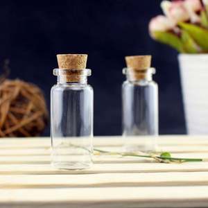 Wholesale Mini Wishing <b>Bottle</b> 5ml 10ml 15ml 20ml 25ml Glass Vials Custom Logo Screen Printed Clear Glass Cosmetic Packaging <b>Cork</b> - Product Image 4