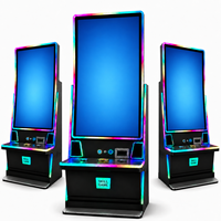 Borne d'arcade incurvée de 43 pouces avec écran tactile et bordure LED, boîtier métallique pour jeux de compétences, idéale pour les clubs adultes
