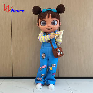Costume de mascotte de fille de dessin animé mignon de haute qualité pour événements, défilés, promotion de marque et divertissement en <span class=keywords><strong>parc</strong></span> à thème, <span class=keywords><strong>l</strong></span>éger - Product Image 5