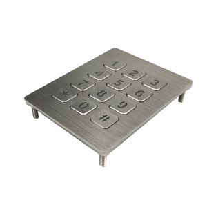 Bàn phím kim loại bằng thép không gỉ <span class=keywords><strong>12</strong></span> phím với đèn nền màu xanh cho máy bán hàng tự động - Product Image 6