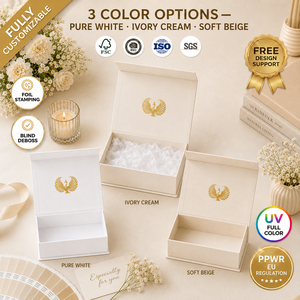 Boîtes rigides en papier magnétique gaufré à paillettes recyclables <span class=keywords><strong>CRD</strong></span> avec design pliable pour coffrets cadeaux de bougies de luxe - Product Image 5
