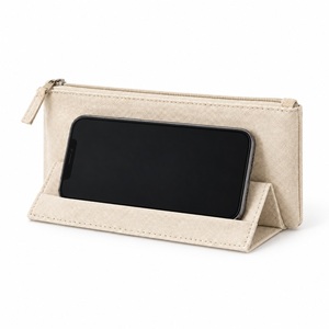 Estuche para Lápices de Lona, Soporte Plegable para Teléfono 2 en 1, Bolsa para Artículos de Escritorio, Logotipo Personalizado al por Mayor - Product Image 3