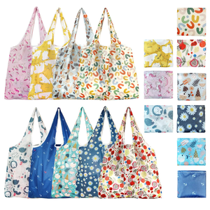 <b>Foldable</b> Reusable Shopping <b>Bag</b> Geometric Pattern Non-Woven Fabric Large Size Shoulder Handle Grocery Tote Waterproof - Product Image 6