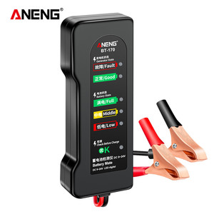 ANENG BT-170 เครื่องมือดิจิตอลสำหรับรถยนต์ 9-24V เครื่องทดสอบแบตเตอรี่ ไฟฉาย LED 1 M ความต้านทานอินพุต รองรับแบตเตอรี่ AAA สีดำ - Product Image 1