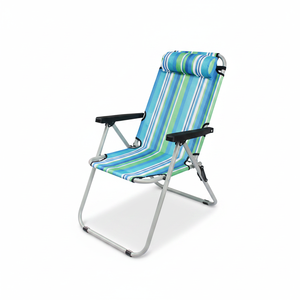 Set di 6 Sedie da Spiaggia Pieghevoli con Telaio in Alluminio e Tessuto Oxford 22x29x37,5 Pollici per Campeggio, Viaggi, Pesca e Attività all'Aperto - Product Image 2