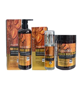 Wholesale of manufacturer's own brand Professional natural hair care set organic Argan Oil Shampoo and hair care set