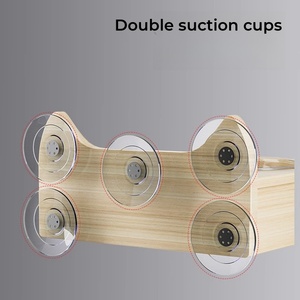 Hamaca con Ventana para Gato, Cama Montada en Madera, Muebles de Pared con Ventosas Fuertes, Estante Colgante para Ventana - Product Image 3