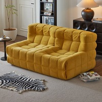 Fauteuil en tissu individuel transfrontalier avec motif gaufré et mousse compressée enroulée pour salon, chambre et balcon