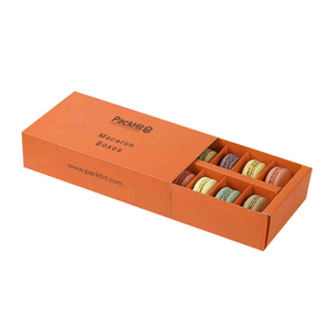 Hot Selling Food Grade Cardboard Macaron <strong>Candy</strong> Gift Box With Plastic <strong>Tray</strong> Insert - Product Image 5