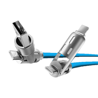 Câble de données USB 4 en 1 Type-C 240W à charge rapide pour ordinateur, téléphone portable et écouteurs, logo personnalisé OEM