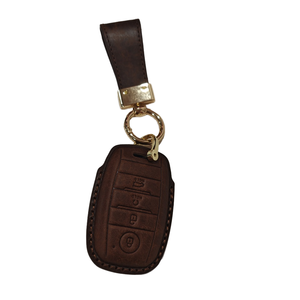 Funda de Piel Marrón para Llave de Coche LEWEDA, Popular para <span class=keywords><strong>Kia</strong></span> Sportage/Cerato/Optima/K3/K5/Sorento/Niro/Rio LX <span class=keywords><strong>EX</strong></span>, Resistente a Arañazos, Guangdong - Product Image 1