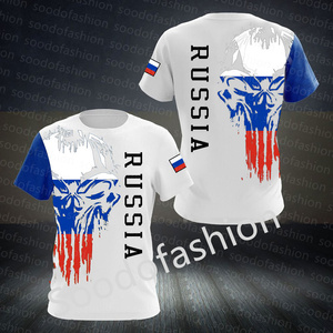 Prezzo di fabbrica logo stampabile personalizzato moda nuovo <span class=keywords><strong>stile</strong></span> caldo russo personalizzato stampabile logo maglia o collo T shirt per gli uomini e le donne - Product Image 3