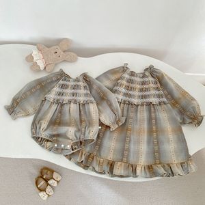 Lente baby romper met lange mouwen, meisjesjurkje, katoen, newborn babykleding - Product Image 3