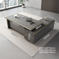 Scrivania Direzionale di Lusso a L, Arredamento per Ufficio Moderno, Tavolo da Lavoro per Manager, Scrivania per CEO, Scrivanie per Ufficio Dirigenziale