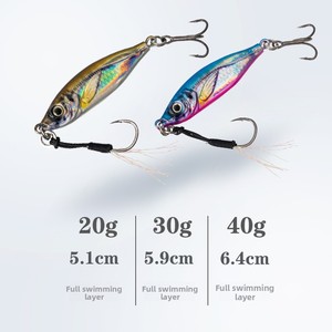 Aotuo Esche Artificiali in Metallo Stampate in 3D da 7g-200g, Bestseller per la <span class=keywords><strong>Pesca</strong></span> di <span class=keywords><strong>Spigola</strong></span>, Mandarino e <span class=keywords><strong>Pesca</strong></span> dalla Riva in Acqua Salata - Product Image 2