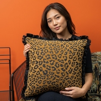 Tissu d'ameublement de luxe en jacquard chenille imprimé léopard, 100 % polyester, anti-boulochage, 620 g/m², pour canapé