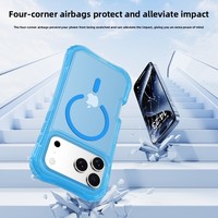 Coque de téléphone magnétique antichute 3-en-1 en TPU, design ultra-fin, pour iPhone 14 15 16 Plus 16 17 Air Pro Pro Max