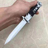 Mini couteau pliant tactique en acier Damas avec lame 3cr13 pour la défense personnelle, outil de survie et de chasse EDC de poche, couleur personnalisée