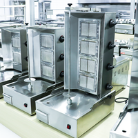 Machine à shawarma électrique automatique en acier inoxydable HELAXEN, moteur robuste, haute productivité 100 kg/h, usage commercial, durable