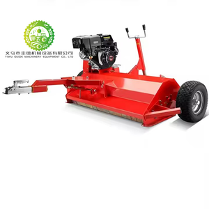 Tondeuse à fléaux rouge tractée avec moteur à essence 15 CV – Machine agricole haute productivité - Product Image 1